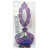 Fenton purple carnival hobstar perfume bottle