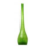 Green crackle 46in long neck vase