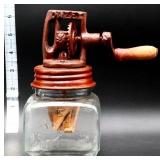 Clear #5 glass churn