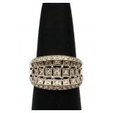 Sterling white sapphire ring, lab created