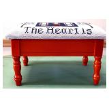 Home Is Where The Heart Is lift top foot stool
