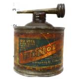 Vntg 4oz Finol lead spout handy oiler can