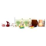 Mixed estate lot, inc Christmas mugs