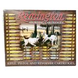 Metal 16x12.5 Remington Sport Cartridges sign