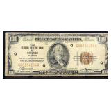 1929 Federal Reserve Of Chicago $100 note