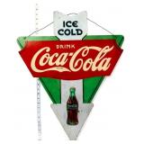1930s masonite Kay Display 22.5x28 Coke arrow sign