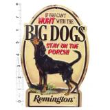 Metal 5.5x8.25 Remington Big Dogs sign
