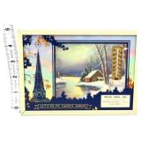 Vntg 7x5 Funeral Home silhouette therm