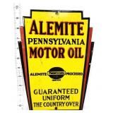 Porcelain 7.5x10 Alemite PA Motor Oil sign