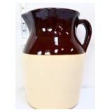 Vintage stone 10in brown/tan pitcher see pics