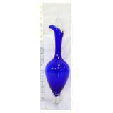 Cobalt/clear 13in decanter