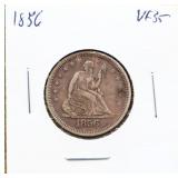 1856 seated liberty quarter