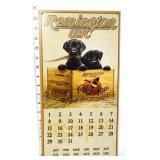 Metal 8.5x16 Remington UMC calendar sign