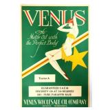 Vntg 7.75x10.5 Venus Oil Company print