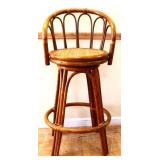 Vintage rattan frame barstool see pics