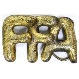 Metal FFA belt buckle
