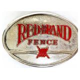 Metal Red Brand Fence belt buckle