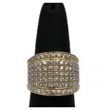 Sterling white sapphire ring, lab created