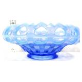 Fenton periwinkle opalescent lace edge bowl