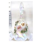 Fenton opalescent bell with flowers