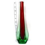 Murano red core 10in vase
