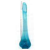 MCM peacock blue 37in smoothie fat swung vase