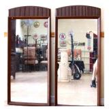 Pair plastic frame hanging mirrors see pics