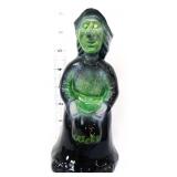 Fenton 7in black/green Gertie witch w/ Tricks bag