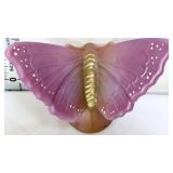 Fenton hand painted dusty rose butterfly