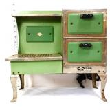 Vintage Empire Metal Ware green child stove