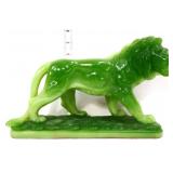 Vntg green resin figural lion by Wony Ltd