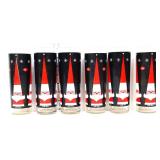 Lot of 6 DQ Santa glasses