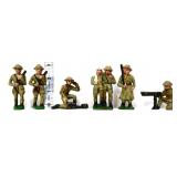 Lot of 6 vntg cast iron soldier figures