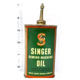 Vntg 3oz Singer Sewing Machine Oil oiler can