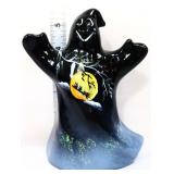 Fenton black 5.5in Halloween ghost w/ full moon