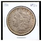 1901 Morgan silver dollar