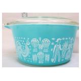 Vntg Pyrex butterprint #473 dish with lid