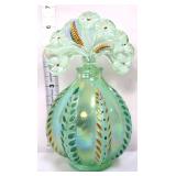Fenton willow green iridescent perfume bottle