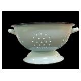 Green enamel colander