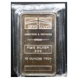 10 troy ounce NTR Metals silver bar