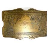 Metal rectangle belt buckle