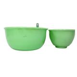 Lot of 2 vintage jadeite bowls