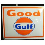Porcelain Good Gulf sign