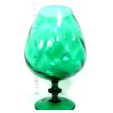 Empoli emerald green optic brandy snifter vase