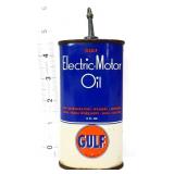 Vntg 4oz Gulf Electric Motor Oil can