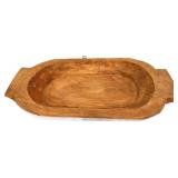 Wood 22x11.5in dough bowl