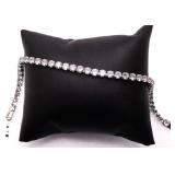 White sapphire tennis bracelet, lab created