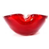 Murano red core ashtray