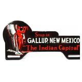 Porcelain 10x5 Gallup New Mexico tag topper
