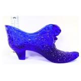 Fenton cobalt daisy & button shoe